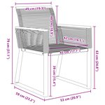 vidaXL Ensemble de Salle à Manger de Jardin 3 Pièces Noir Poly Rattan