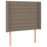 vidaXL Sommier à lattes de lit matelas et LED Taupe 80x200cm Tissu