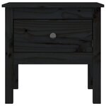 vidaXL Tables d'appoint 2 Pièces Noir 50x50x49 cm Bois massif de pin