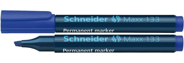 Marqueur permanent Maxx 133 Pte Biseau 1-4 mm Bleu SCHNEIDER