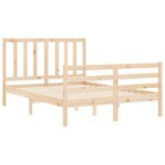 vidaXL Cadre de lit avec tête de lit 140x200 cm bois massif