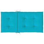 vidaXL Coussins de chaise à dossier bas lot de 4 turquoise tissu