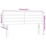 vidaXL Têtes de lit 2 Pièces Noir 72x5x78/88 cm Velours