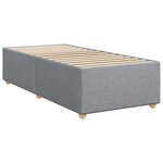 vidaXL Sommier à lattes de lit avec matelas Gris clair 100x200cm Tissu