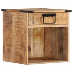 vidaXL Table de chevet 40x30x37 cm bois de manguier massif