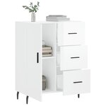 vidaXL Buffet Blanc brillant 69 5x34x90 cm Bois d'ingénierie