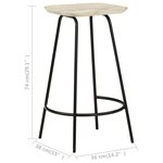 vidaXL Tabourets de bar lot de 4 bois de manguier massif