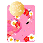 Carte de Vœux Thème Anniversaire Party Time - Plusieurs Styles - Happy Birthday - Rose - Draeger