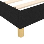 vidaXL Sommier à lattes de lit avec matelas Noir 200x200 cm Tissu