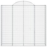vidaXL Paniers à gabions arqués 3 Pièces 200x30x180/200 cm Fer galvanisé