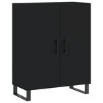 vidaXL Buffet haut Noir 69 5x34x180 cm Bois d'ingénierie