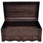 Vidaxl coffre de rangement bois marron 90 x 51 x 42 cm