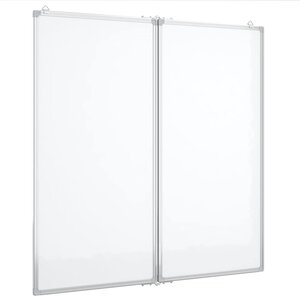 vidaXL Tableau blanc magnétique pliable 80x80x1 7 cm aluminium