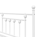 Lit daybed vidaXL avec lit gigogne blanc 90x190 cm en acier