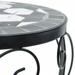 vidaXL Supports pour plantes 3 Pièces noir et blanc céramique
