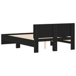 vidaXL Cadre de lit sans matelas noir 135x190 cm