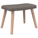 vidaXL Chaise de relaxation avec tabouret Taupe Tissu