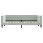 vidaXL Lit de jour avec lit gigogne gris clair 90x200 cm velours
