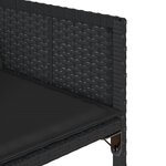 vidaXL Ensemble à manger de jardin 11 Pièces coussins noir résine tressée
