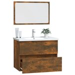 vidaXL Ensemble de meubles de salle de bain 2 Pièces Chêne fumé