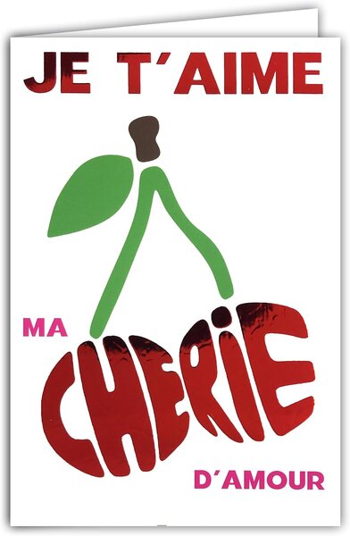 Carte Je t'aime Saint Valentin 14 février Amour I Love you + Enveloppe 12x17 5cm