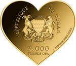 Pièce de monnaie en Or 3000 Francs g 0.031 (1/1000 oz) Millésime 2023 Gold Gift I LOVE YOU 1/1000