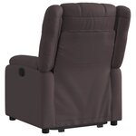 vidaXL Fauteuil inclinable marron foncé tissu