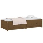vidaXL Lit de jour Marron miel 90x200 cm Bois de pin massif