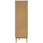 vidaXL Garde-robe OLDEN gris et marron 76 5x53x172 cm bois massif pin