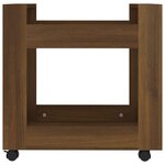 vidaXL Chariot de bureau Chêne marron 60x45x60 cm Bois d'ingénierie