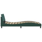 vidaXL Cadre de lit avec tête de lit Vert foncé 100x200 cm Velours