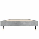 vidaXL Cadre de lit gris béton 75x190 cm bois d'ingénierie