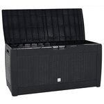 vidaXL Boîte de stockage jardin Anthracite 119x48x60 cm Polypropylène