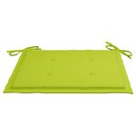 vidaXL Mobilier à dîner d'extérieur pliable avec coussin 3 Pièces Teck