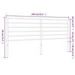 vidaXL Tête de lit métal blanc 200 cm