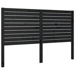 vidaXL Tête de lit Noir 166x4x100 cm Bois massif de pin