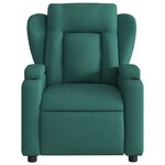 vidaXL Fauteuil inclinable électrique Vert foncé Tissu