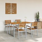 vidaXL Ensemble de jardin 5 pièces en bois d'acacia et métal