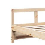 vidaXL Lit de jour naturel 90x190 cm bois de pin massif