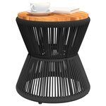 vidaXL Table basse avec base en fil de fer noir bois d'acacia massif