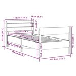 vidaXL Cadre de lit sans matelas cire marron 100x200cm bois pin massif