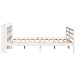 vidaXL Cadre de lit et tête de lit blanc 180x200 cm bois de pin massif