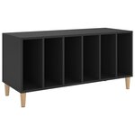 vidaXL Armoire à disques noir 100x38x48 cm bois d'ingénierie