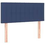 vidaXL Sommier à lattes de lit avec matelas LED Bleu 120x200 cm Tissu