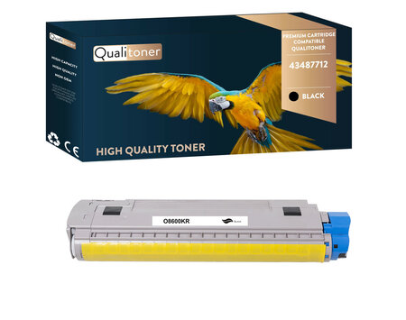 Qualitoner x1 toner 43487712 noir compatible pour oki