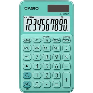 Calculatrice de bureau SL-310UC, 10 chiffres -Verte