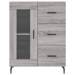 vidaXL Buffet haut Sonoma gris 69 5x34x180 cm Bois d'ingénierie