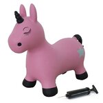 Jamara licorne rebondissant avec pompe rose