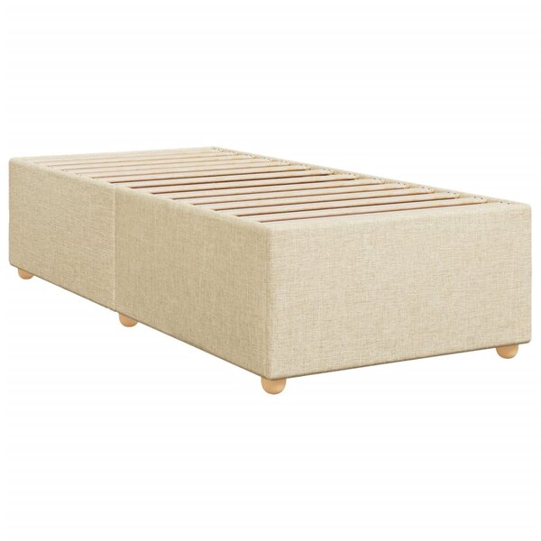 vidaXL Cadre de lit Crème 90 x 200 cm Tissu