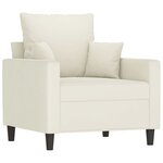 vidaXL Fauteuil Crème 60 cm Velours